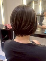 ソシエ 福岡岩田屋店 ダークブラック×ハイライト ショートボブ