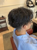 ナトゥーラ 一宮(Natura) ブルーのハイライトに無造作パーマ