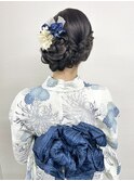 浴衣パック１〇シンプル編み込み
