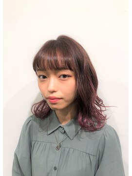 コマ(coma) 【coma中野】ピンクバレイヤージュミディアムレイヤー