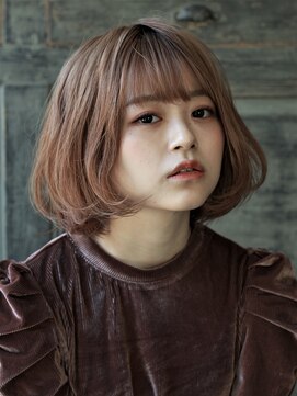 グラス(grass) シルキーベージュボブ　透明感ヘアカラー