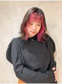 ☆切りっぱなしボブ×インナーカラー