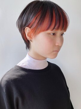 モリオフロムロンドン 原宿本店(morio from London) 【morio 原宿】マッシュウルフ　インナーオレンジ　オバラ