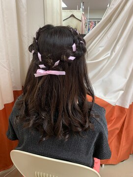 ビューティック ハラジュク(Hair&Make Beautique Harajuku) 編み込みりほのハーフアップ