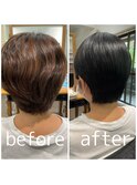 ショートスタイル程縮毛矯正はプロに任せるべきです！大塚