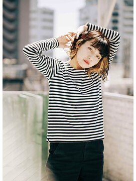 ウイングスガーデン 鶴川(WINGS garden) ゆるふわボブパーマ&イヤリングカラー♪