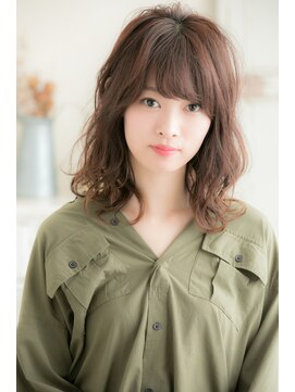 リトル 所沢(little) ゆるウェーブとアンニュイバング大人ロブ