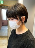 縮毛矯正しても叶う♪丸みの可愛いマッシュショート【福岡聖容】