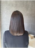 【髪質改善】×ミディアムボブ×オリーブグレージュ