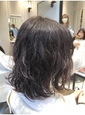 低温デジタルパーマで作るナチュラルボブヘア