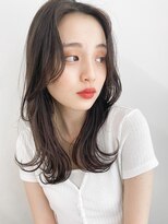 ☆くびれヘアアプリコットオレンジ夏ヘアハイライトカラー