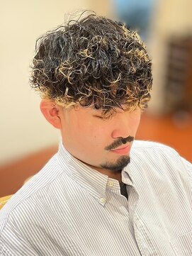 スカイ 亀戸店 (sky) ハイライト/マッシュパーマ/アッシュブラック<理容室>[亀戸]