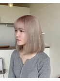 【ボブ×ハイトーングレージュ】
