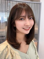 シティーバイローウェ 表参道(City/louwe)&nbsp;レイヤーロブ/レイヤーカット/韓国/ナチュラルブラウン