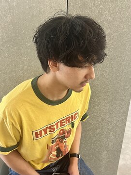 ニアウ 太田店(Niau) メンズ刈り上げないナチュラルマッシュ質感重視シャドウパーマ