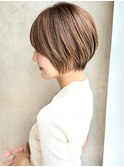 似合わせ ショート ボブ 30代 40代 小顔 新宿 ひし形 前上がり