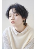 センターパート小顔ハンサムショート/20代30代40代/暗髪