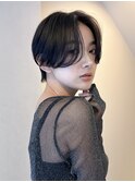 ▽ハンサムショート ミニウルフブリーチなし前髪ミディアム新宿
