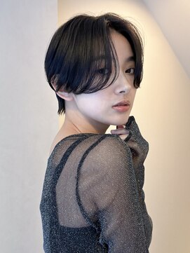 フォト 新宿三丁目(foto) ▽ハンサムショート ミニウルフブリーチなし前髪ミディアム新宿