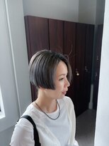 マップデザイン(map design) センターパートショートボブ+グラデーションカラー