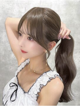 シティ(CITY) 韓国ヘア 顔まわりカット レイヤーカット ブリーチなしカラー