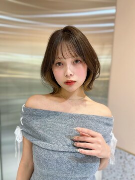 ハローバイシー 仙台(Hello by Sea) 韓国風くびれボブインナーカラーココアブラウン仙台レイヤー