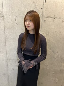 自然な縮毛矯正/髪質改善ストレート　ロングヘア