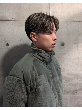 オムファミーユラグ(homme, famille raugh) ハイライト×センターパート