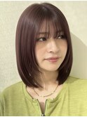 レイヤーボブ×艶感ショコラブラウンカラー【ヘアマゼラン】