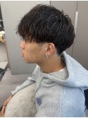 メンズカットパーマツイストスパイラル波巻きフェザー