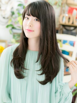 カバーヘア ブリス 戸田公園西口店(COVER HAIR bliss) *bliss戸田公園*黒髪も◎斜めバング&ロングストレートa!