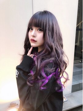 リゼル ユア 渋谷(RISEL YUA) 青味パープルのミステリアスロングヘア