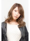 セミロング　【 おとな女子 × 無造作カール 】