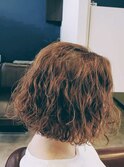 切りっぱなしボブパーマ