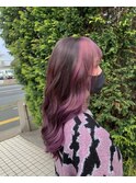 大胆パープルフェイスフレーミング