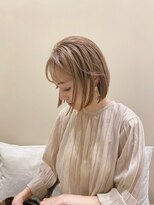 ネロ ヘアサロン ネイビー 渋谷(NERO HAIRSALON NAVY) NERO渡邊　「　シャンパンベージュ　ボブ　イメチェン　前髪　」