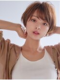 大人かわいい丸みショート　マッシュショート　小顔ショート