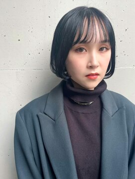 ローランド(Rowland) ボブ☆ミニボブ☆黒髪☆シースルーバング☆韓国ヘア