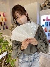 カラーやパーマの際に個包装マスク支給しております♪