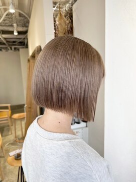 フィーユアンウル 梅田茶屋町(fille en uru.) ボブ×ハイベージュ