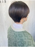 首元スッキリショートボブ