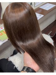 石橋阪大前/髪質改善/酸性ストレート/オレンジブラウン