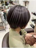 【担当:高下】丸みショート×シルバーハイライト