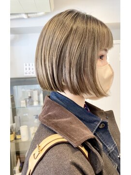 ベンジー 名駅店(benji) ぷつっとボブ×ベージュ◎ 切りっぱなしボブ/ブリーチ