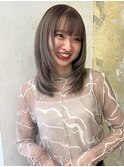 オリーブベージュ/オリーブカラー/ワンカラー/ブリーチなし