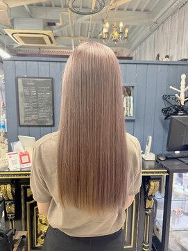 ヘアーサロン ラ ボーテ ピンクミルクティーベージュ♪