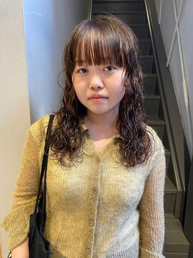 フェンヘアーアイス 中目黒(Fen.hair ici) 20代30代大人可愛いロングくせ毛風パーマラベンダーベージュ