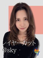 スカイ(SKY)&nbsp;透明感カラー/髪質改善/縮毛矯正/韓国風レイヤーカット