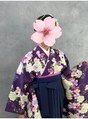 小学生袴着付け♪