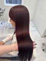 アイユー(ii+U)&nbsp;ブリーチなしダブルカラー　カシスレッド　暖色カラー